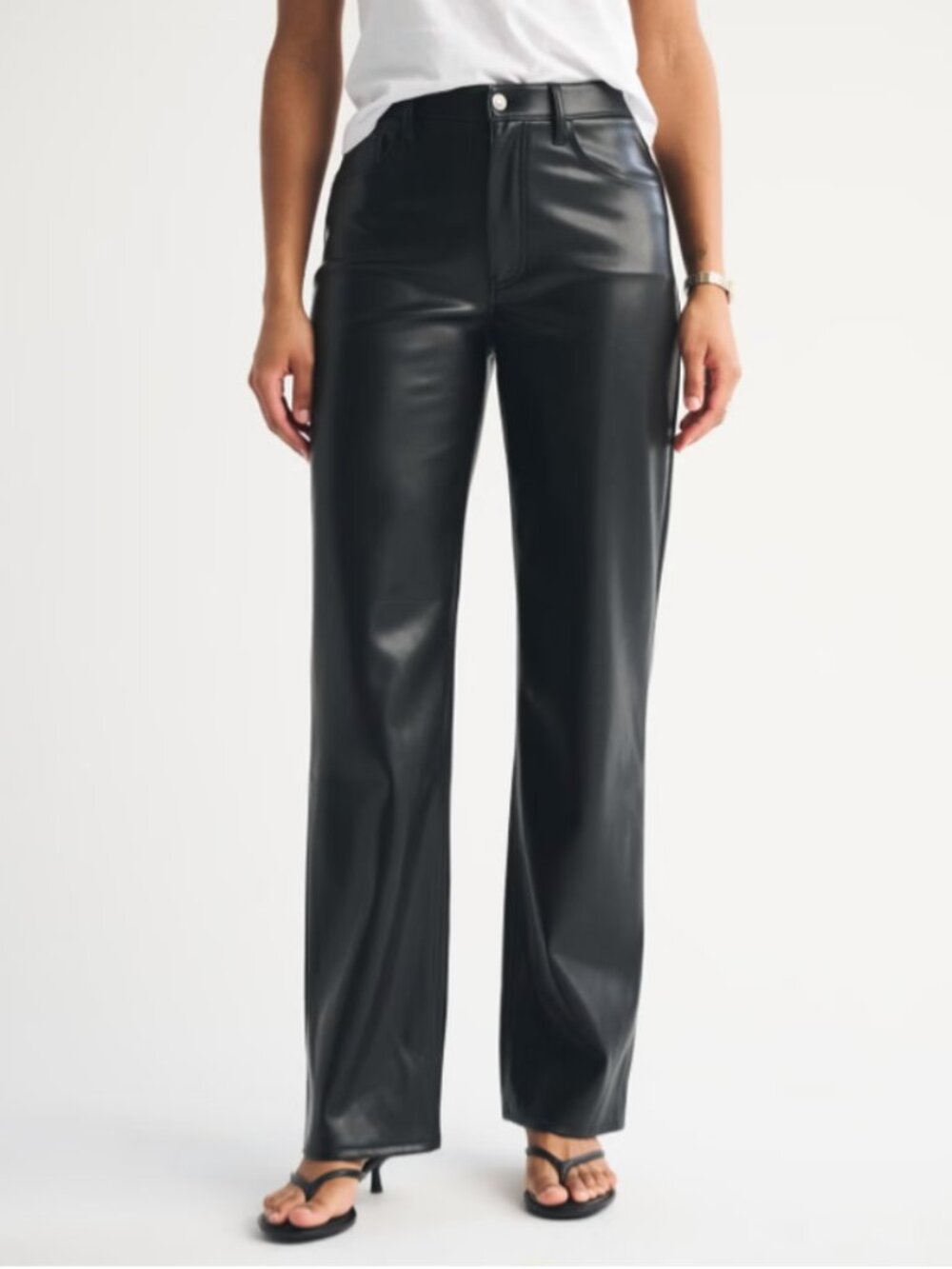 NWT | A & F | High Rise Curve Love Vegan Leather Pant | 32